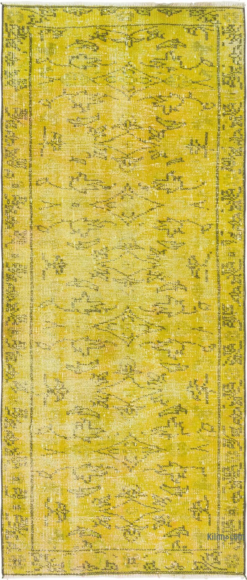 Over-dyed Vintage Hand-Knotted Turkish Rug - 2' 9" x 6' 4" (33" x 76") - K0081837