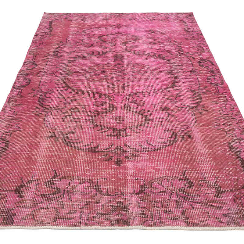Over-dyed Vintage Hand-Knotted Turkish Rug - 4' 2" x 8' 1" (50" x 97") - K0081841