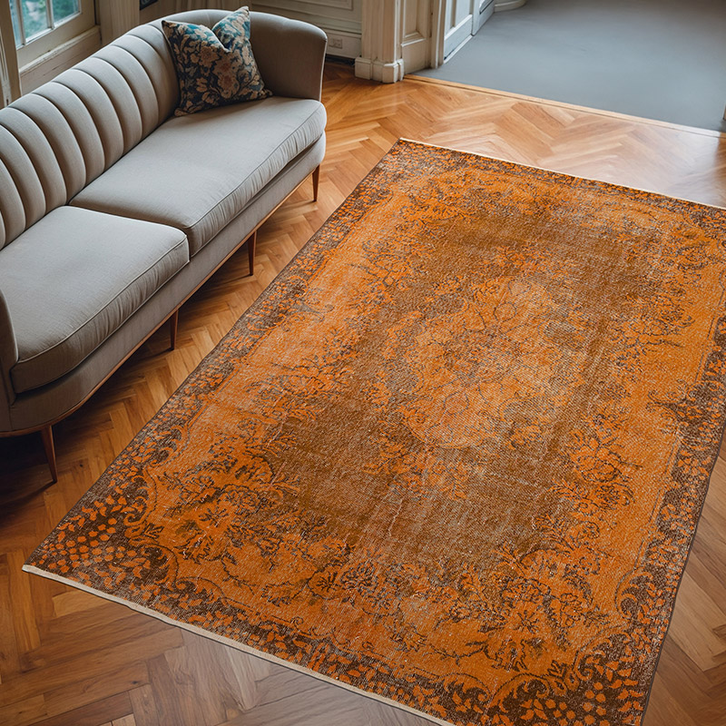 Alfombra Turca Vintage Sobre-teñida - 193 cm x 282 cm - K0081850