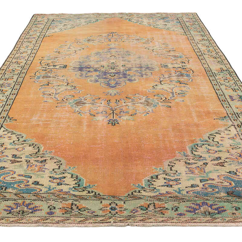 Vintage Turkish Hand-Knotted Rug - 6'  x 9' 6" (72" x 114") - K0081851