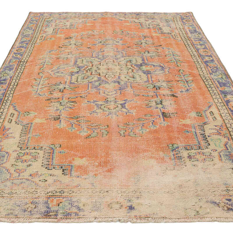 Vintage Turkish Hand-Knotted Rug - 5' 2" x 9'  (62" x 108") - K0081863