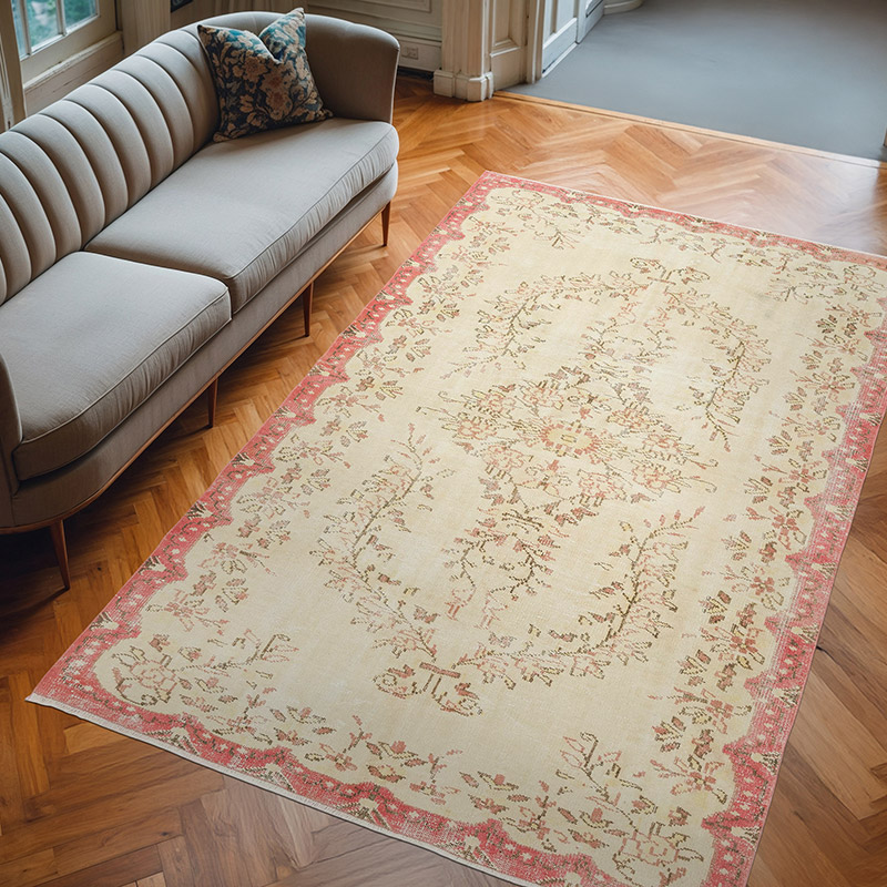 Alfombra Vintage Turca Anudada a Mano - 176 cm x 273 cm - K0081864