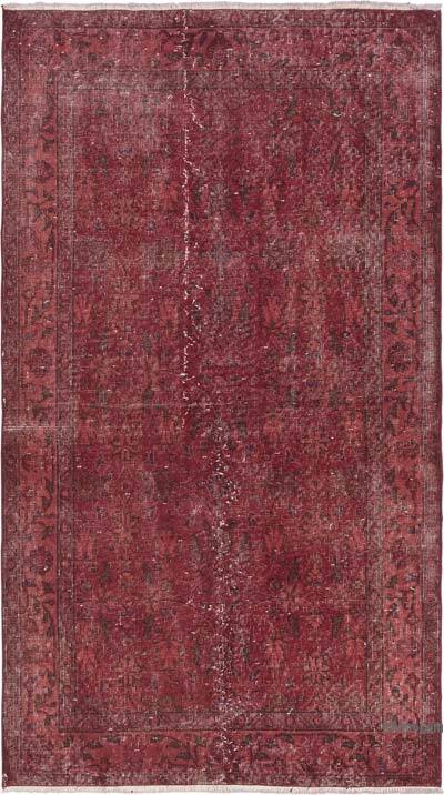 Boyalı El Dokuma Vintage Halı - 115 cm x 205 cm