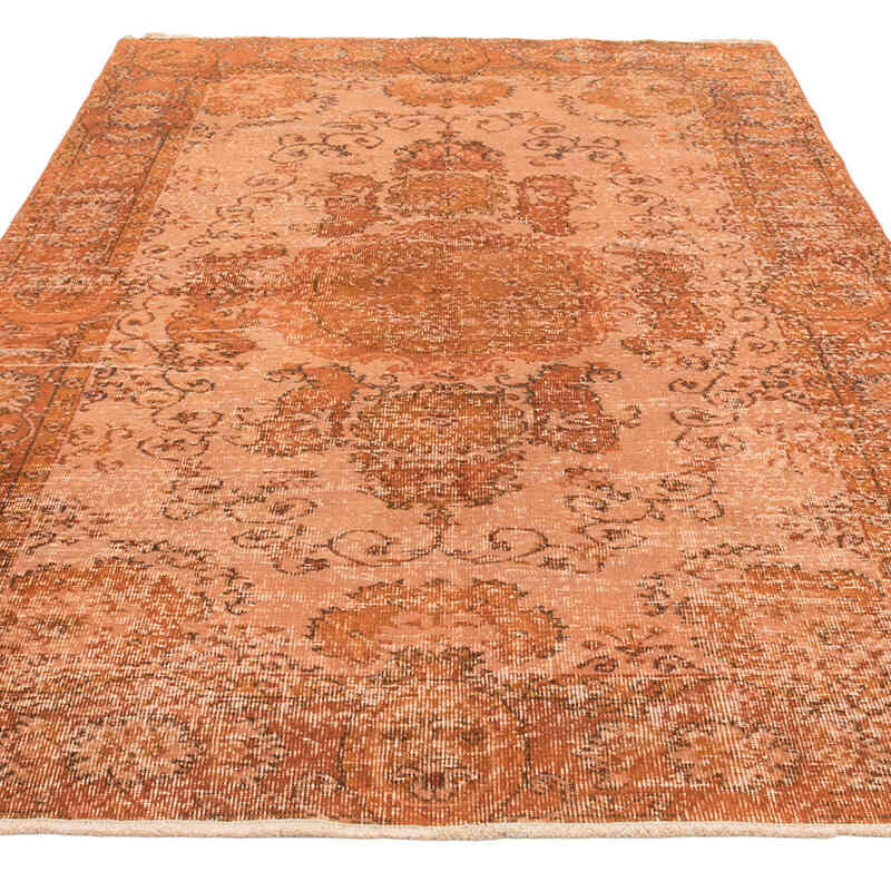 Over-dyed Vintage Hand-Knotted Turkish Rug - 4' 11" x 8' 6" (59" x 102") - K0081875