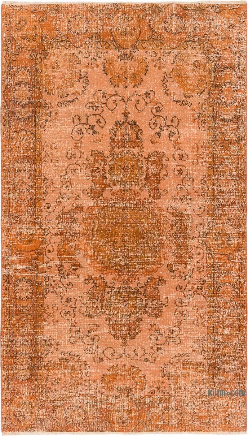 Over-dyed Vintage Hand-Knotted Turkish Rug - 4' 11" x 8' 6" (59" x 102") - K0081875