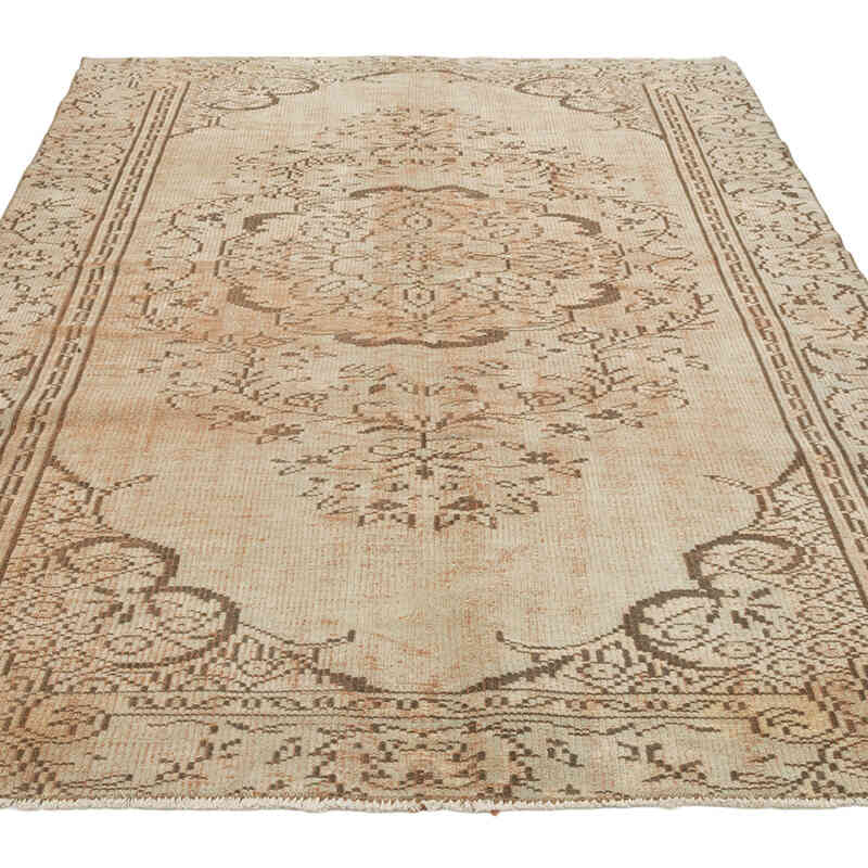 Alfombra Turca Vintage Sobre-teñida - 158 cm x 243 cm - K0081877