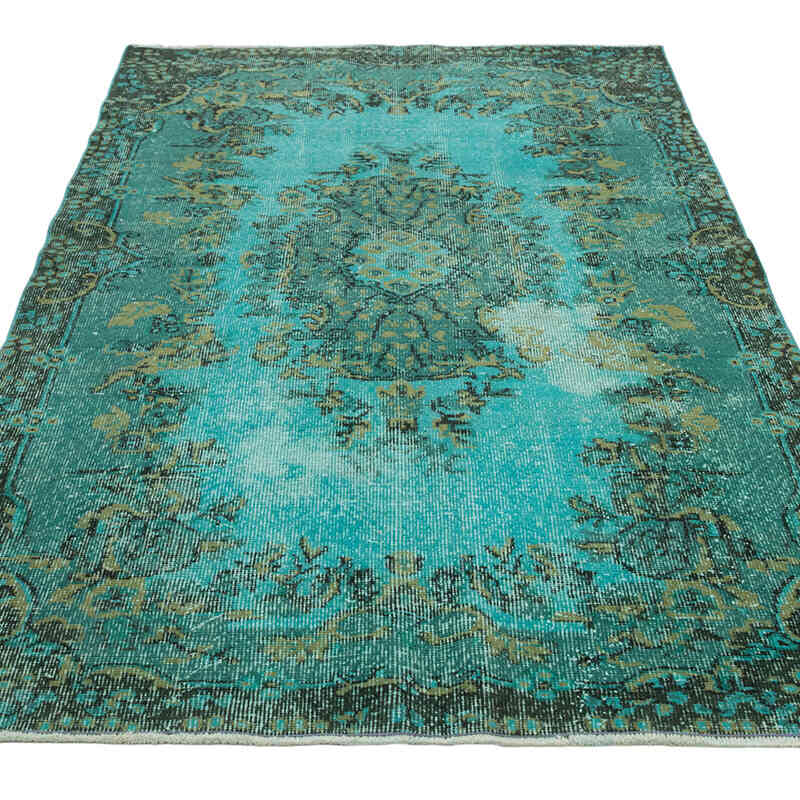 Over-dyed Vintage Hand-Knotted Turkish Rug - 3' 9" x 7' 3" (45" x 87") - K0081881