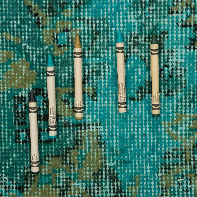 Over-dyed Vintage Hand-Knotted Turkish Rug - 3' 9" x 7' 3" (45" x 87") - K0081881