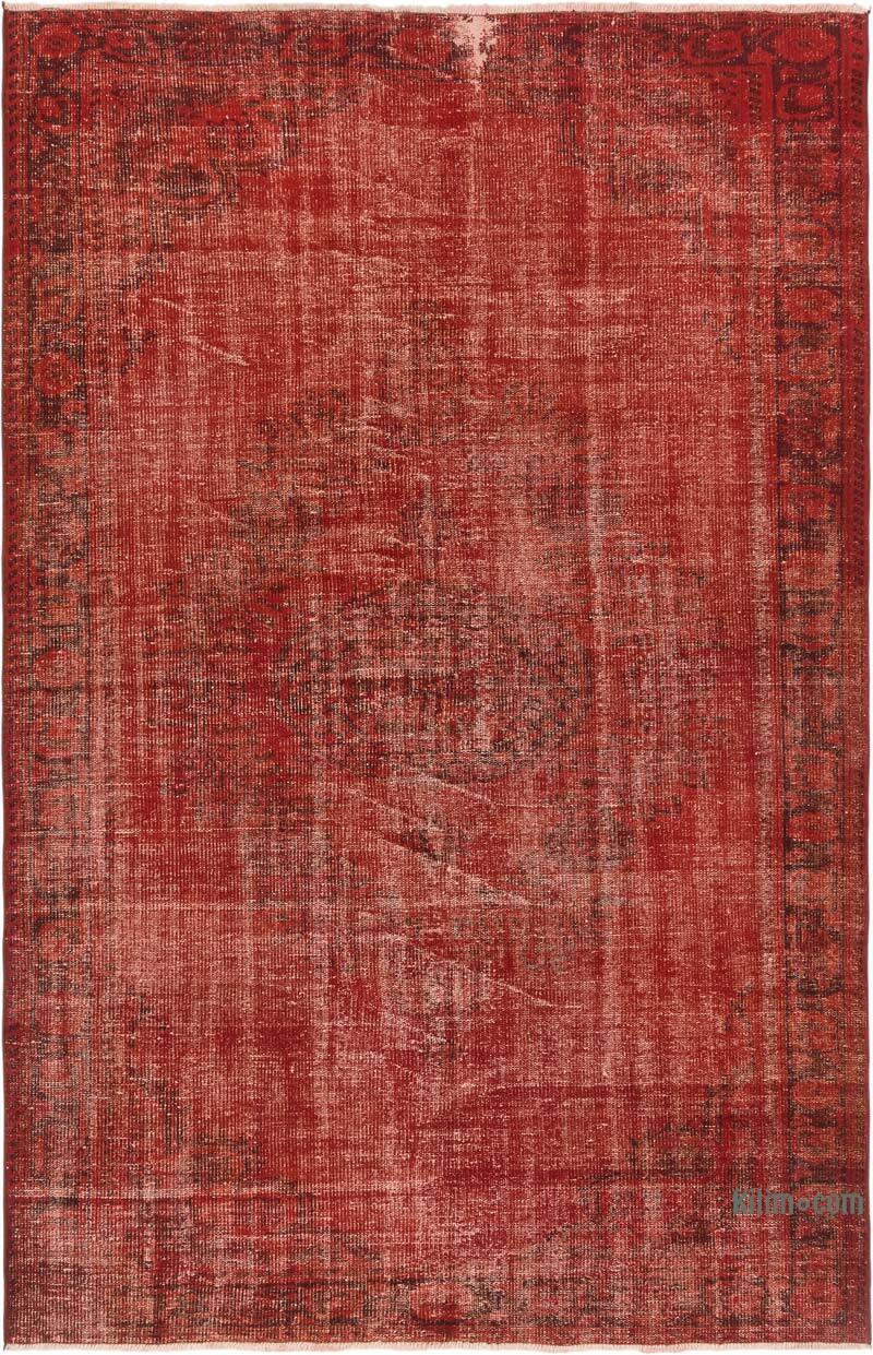 Over-dyed Vintage Hand-Knotted Turkish Rug - 5' 11" x 9'  (71" x 108") - K0081888