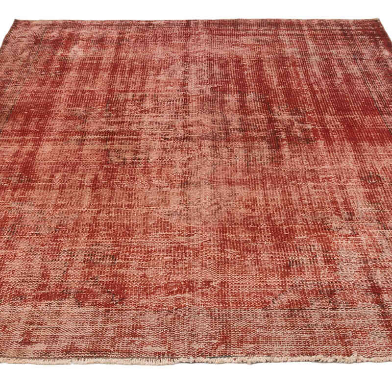 Over-dyed Vintage Hand-Knotted Turkish Rug - 4' 11" x 7' 2" (59" x 86") - K0081889