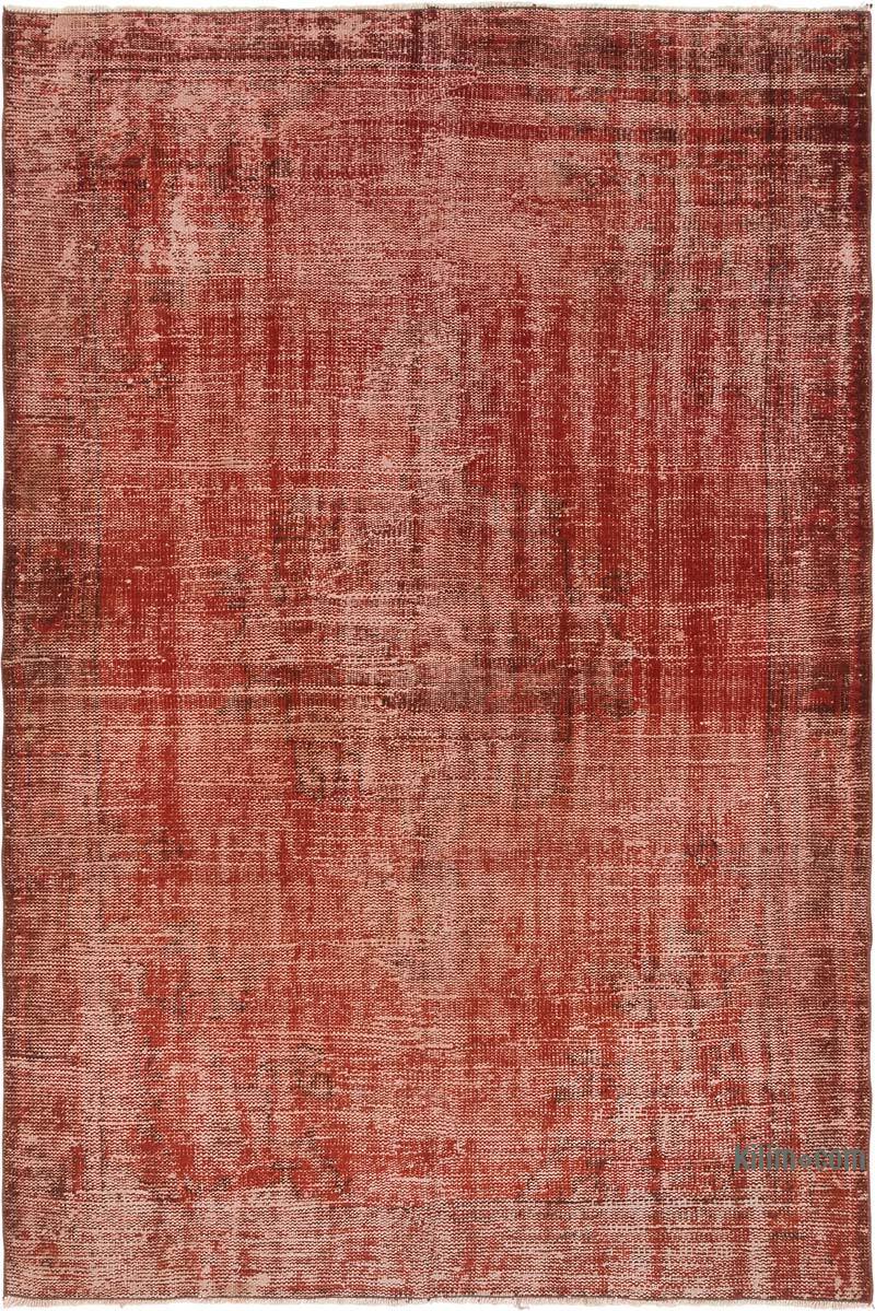 Over-dyed Vintage Hand-Knotted Turkish Rug - 4' 11" x 7' 2" (59" x 86") - K0081889