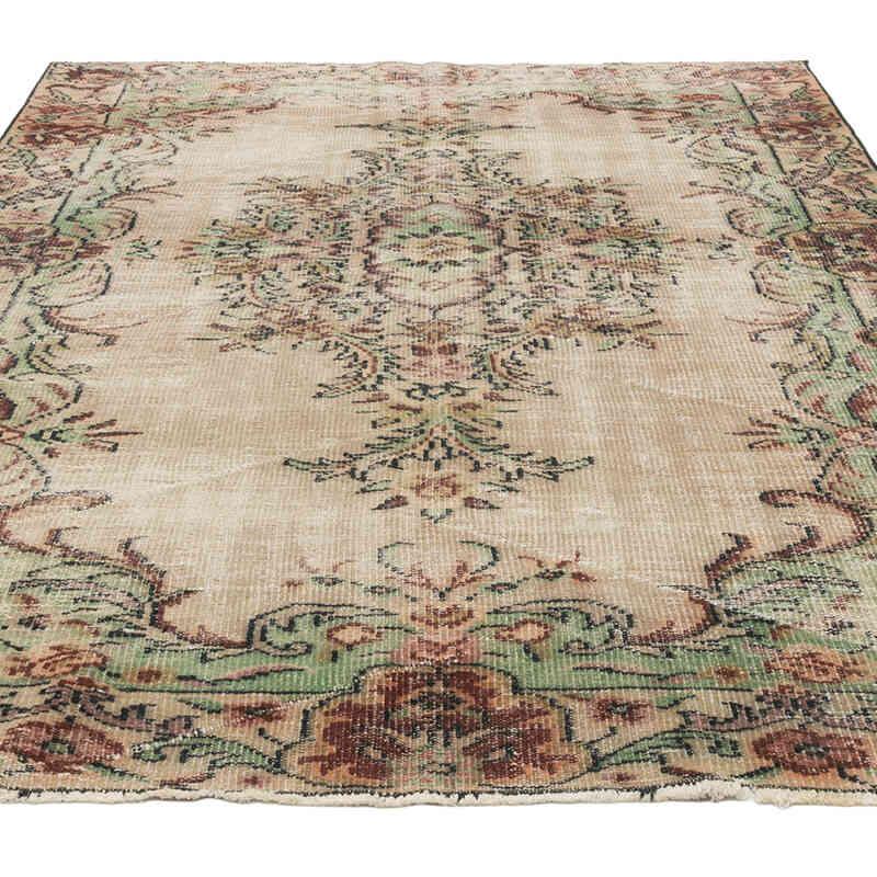 Alfombra Vintage Turca Anudada a Mano - 185 cm x 262 cm - K0081901