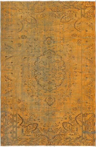 Over-dyed Vintage Hand-Knotted Turkish Rug - 5' 5" x 8' 2" (65" x 98")