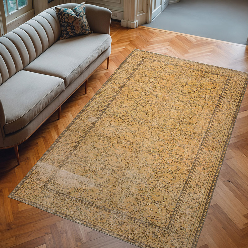Alfombra Turca Vintage Sobre-teñida - 186 cm x 305 cm - K0081905