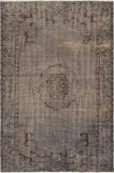 Over-dyed Vintage Hand-Knotted Turkish Rug - 5' 11" x 8' 11" (71" x 107")