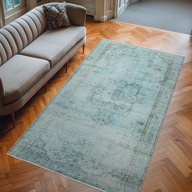 Alfombra Turca Vintage Sobre-teñida - 160 cm x 282 cm - K0081909
