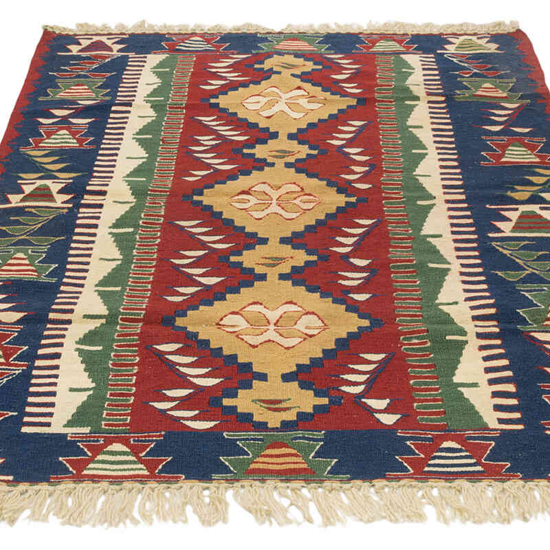 Yeni Kök Boya El Dokuma Kilim - 114 cm x 170 cm - K0081914