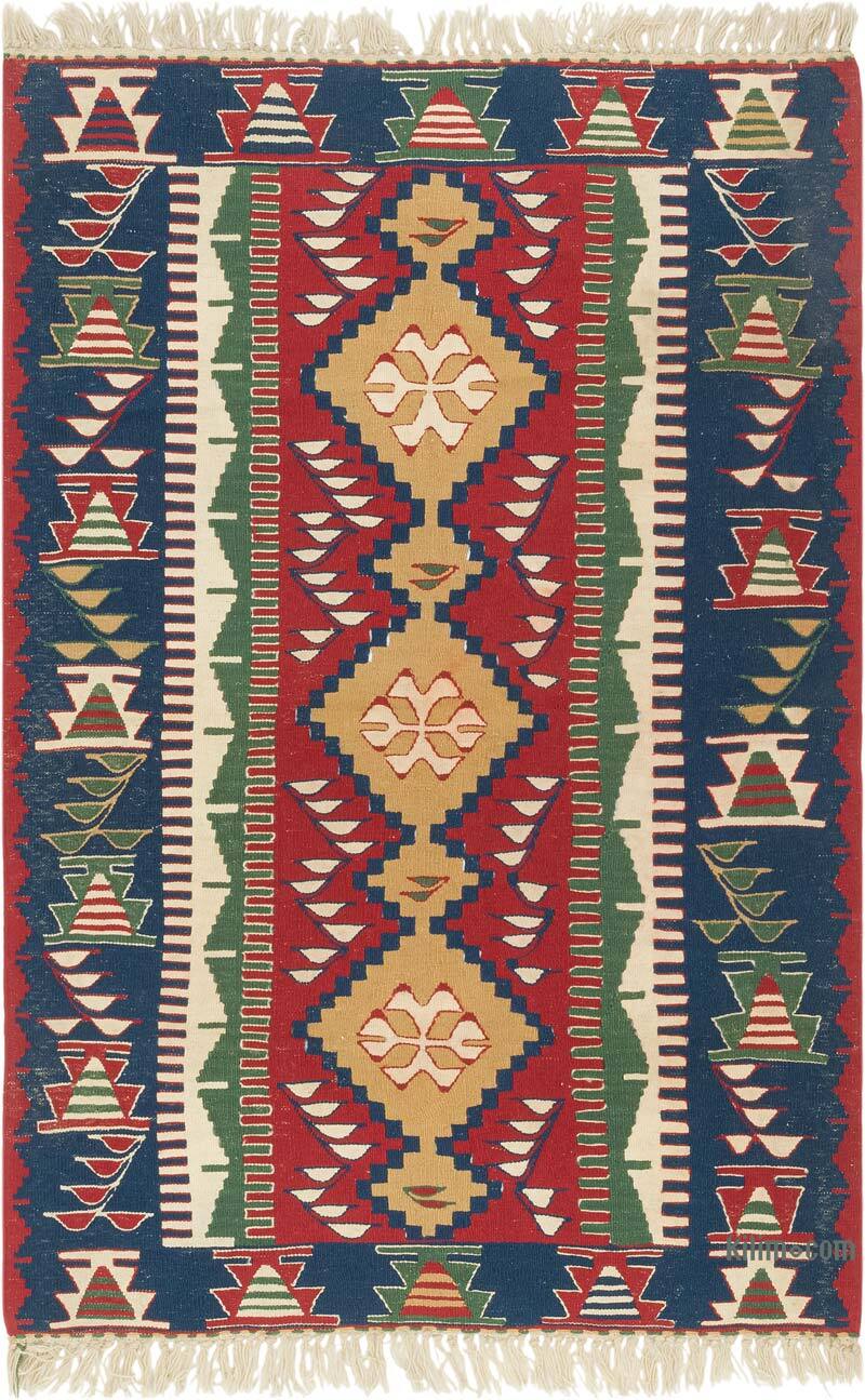 Yeni Kök Boya El Dokuma Kilim - 114 cm x 170 cm - K0081914