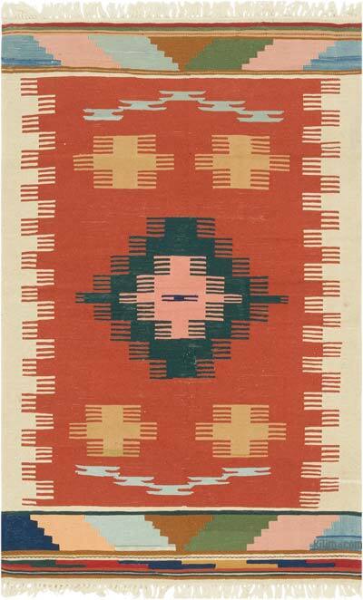 Yeni Kök Boya El Dokuma Kilim - 113 cm x 177 cm