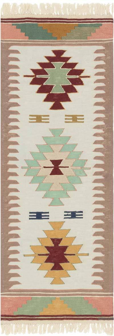New Handwoven Turkish Kilim Rug - 2'  x 5' 6" (24" x 66")