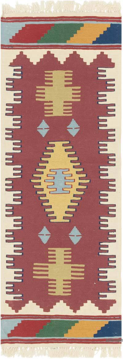 New Handwoven Turkish Kilim Rug - 2' 1" x 5' 8" (25" x 68")