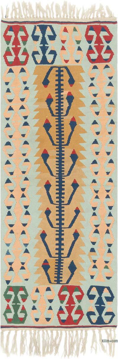 New Handwoven Turkish Kilim Rug - 2' 2" x 5' 9" (26" x 69")