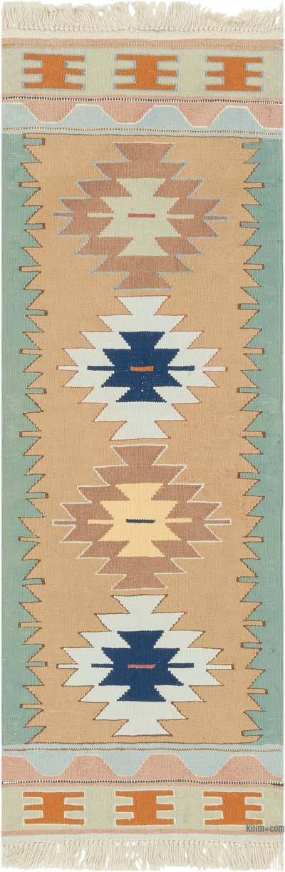New Handwoven Turkish Kilim Rug - 2' 1" x 5' 11" (25" x 71")