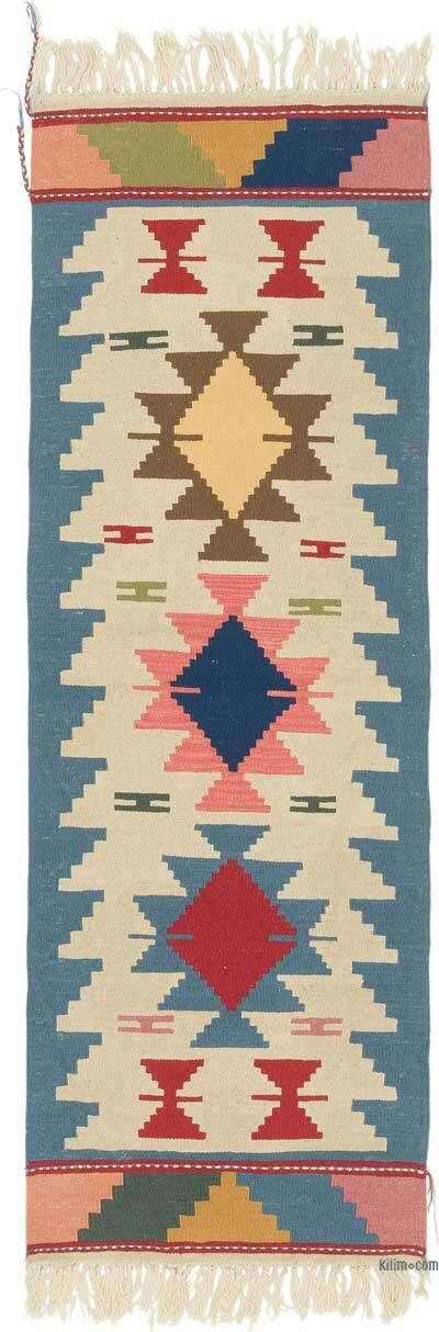 New Handwoven Turkish Kilim Rug - 2' 1" x 5' 11" (25" x 71")
