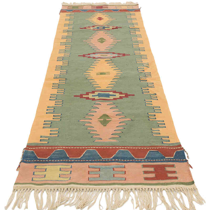New Handwoven Turkish Kilim Rug - 2' 8" x 8' 8" (32" x 104") - K0081941