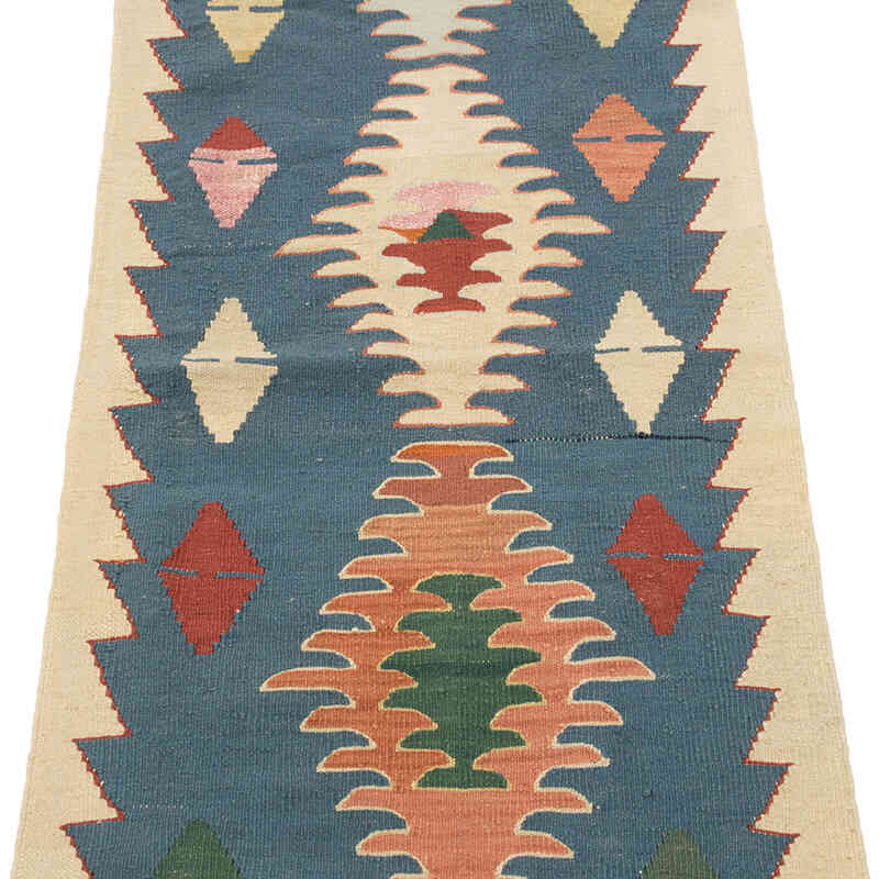 New Handwoven Turkish Kilim Rug - 2'  x 6' 7" (24" x 79") - K0081944