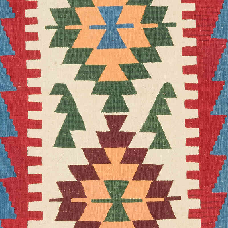 New Handwoven Turkish Kilim Rug - 2' 7" x 8' 2" (31" x 98") - K0081953
