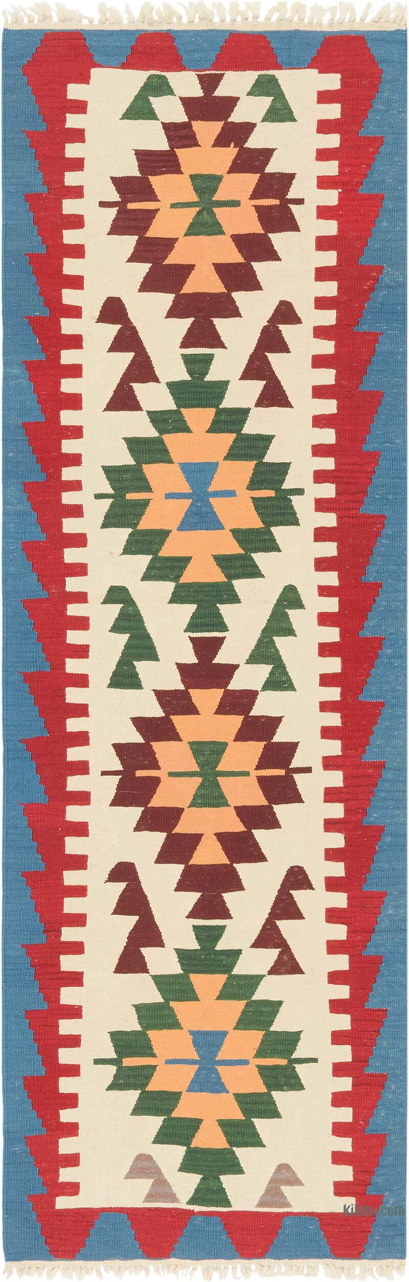 New Handwoven Turkish Kilim Rug - 2' 7" x 8' 2" (31" x 98") - K0081953