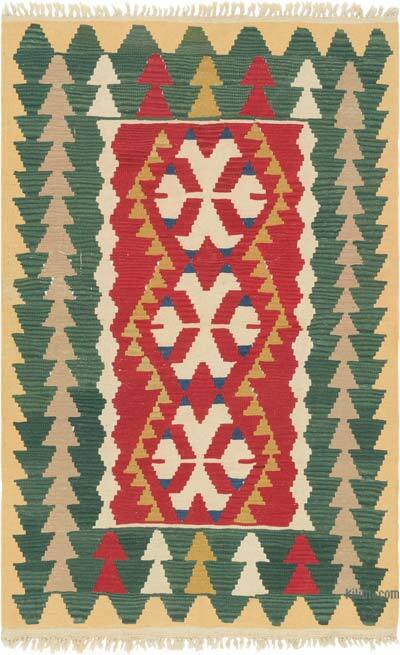 New Handwoven Turkish Kilim Rug - 4'  x 6' 2" (48" x 74")