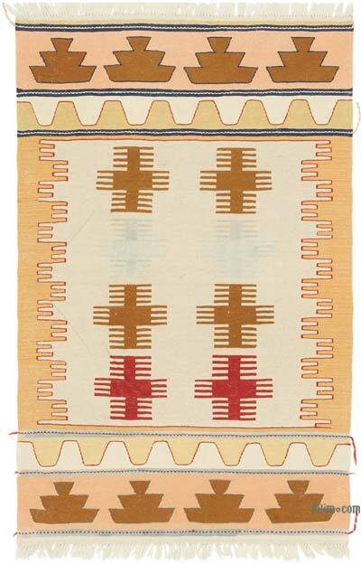 New Handwoven Turkish Kilim Rug - 3' 10" x 5' 10" (46" x 70")