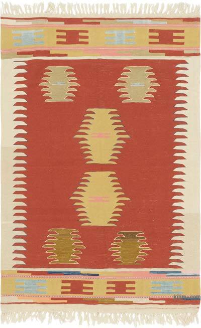 Yeni Kök Boya El Dokuma Kilim - 121 cm x 180 cm