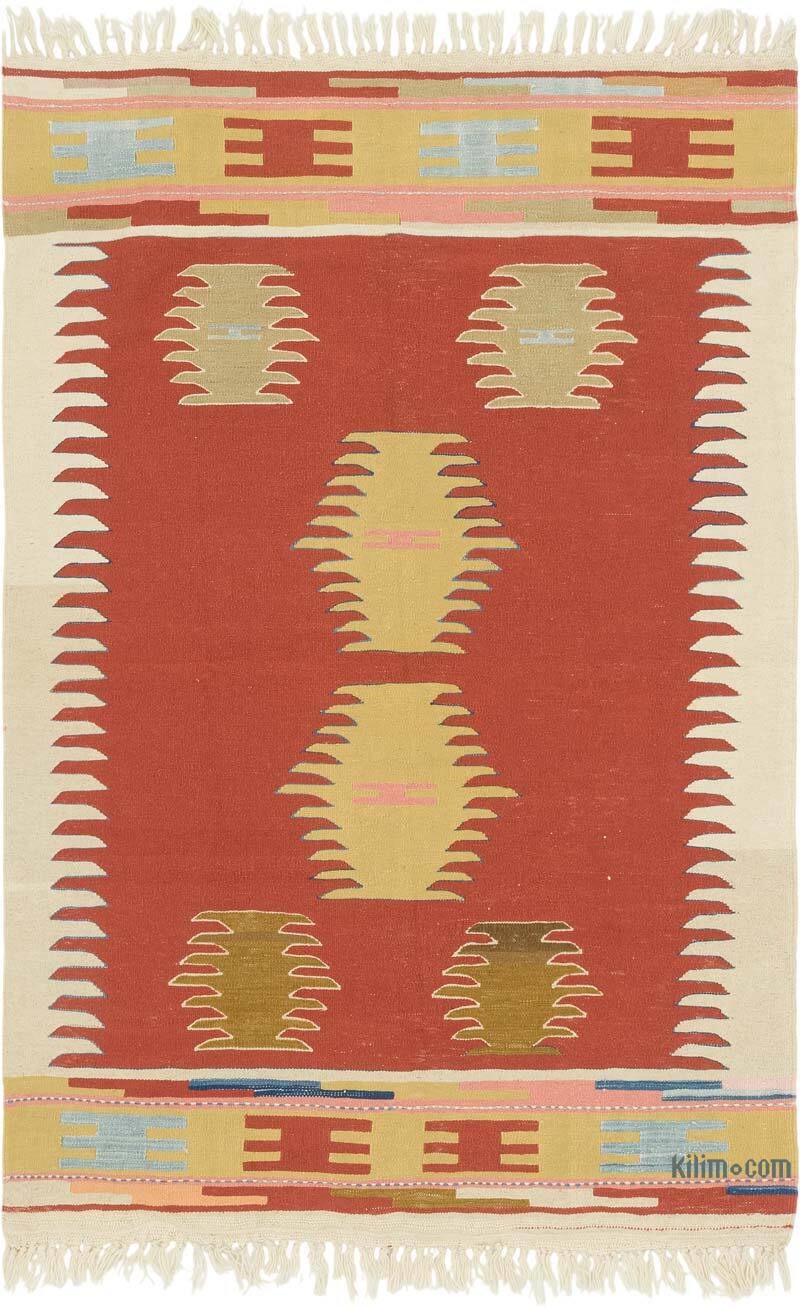 New Handwoven Turkish Kilim Rug - 4'  x 5' 11" (48" x 71") - K0081965