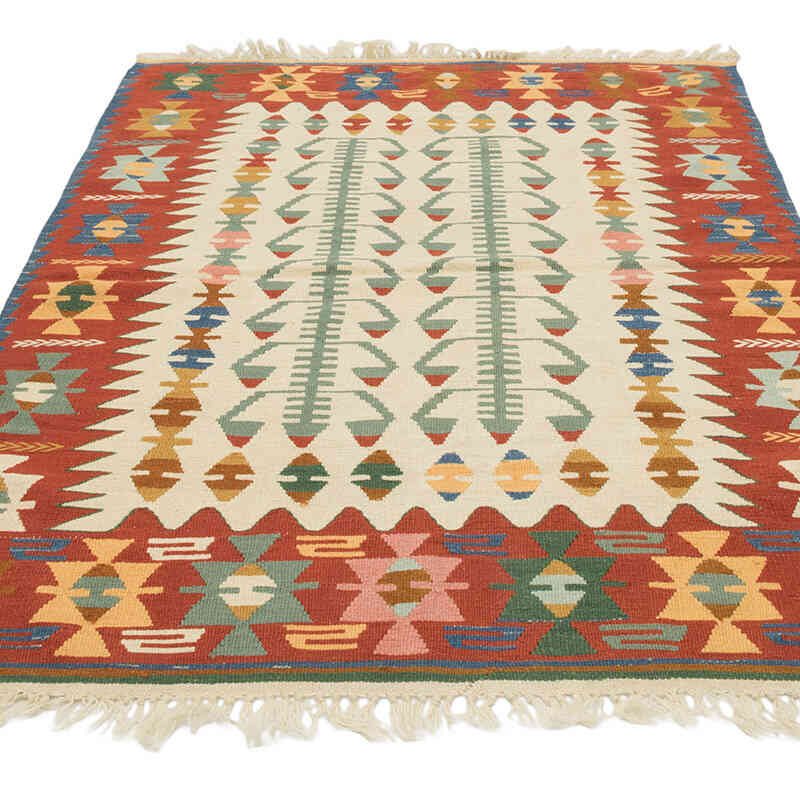 Nueva Alfombra Turca Kilim - 123 cm x 178 cm - K0081974
