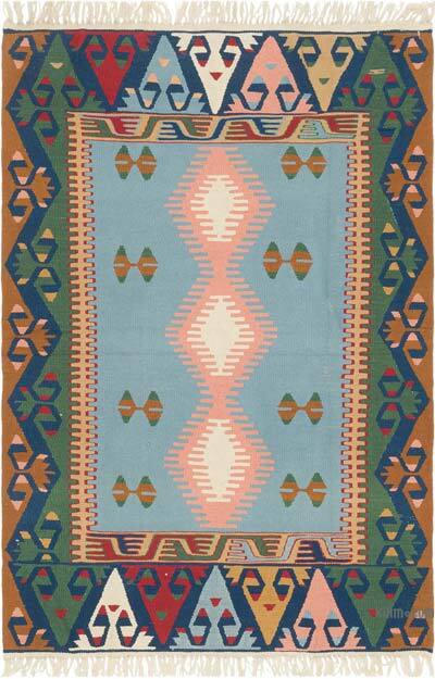 Yeni Kök Boya El Dokuma Kilim - 123 cm x 182 cm