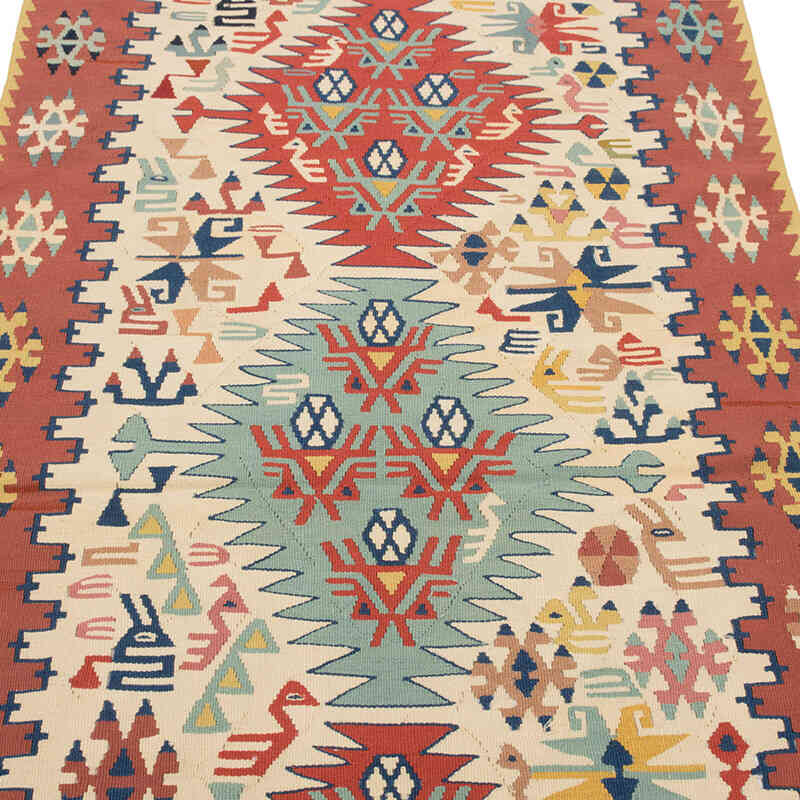 Yeni Kök Boya El Dokuma Kilim - 106 cm x 198 cm - K0081977
