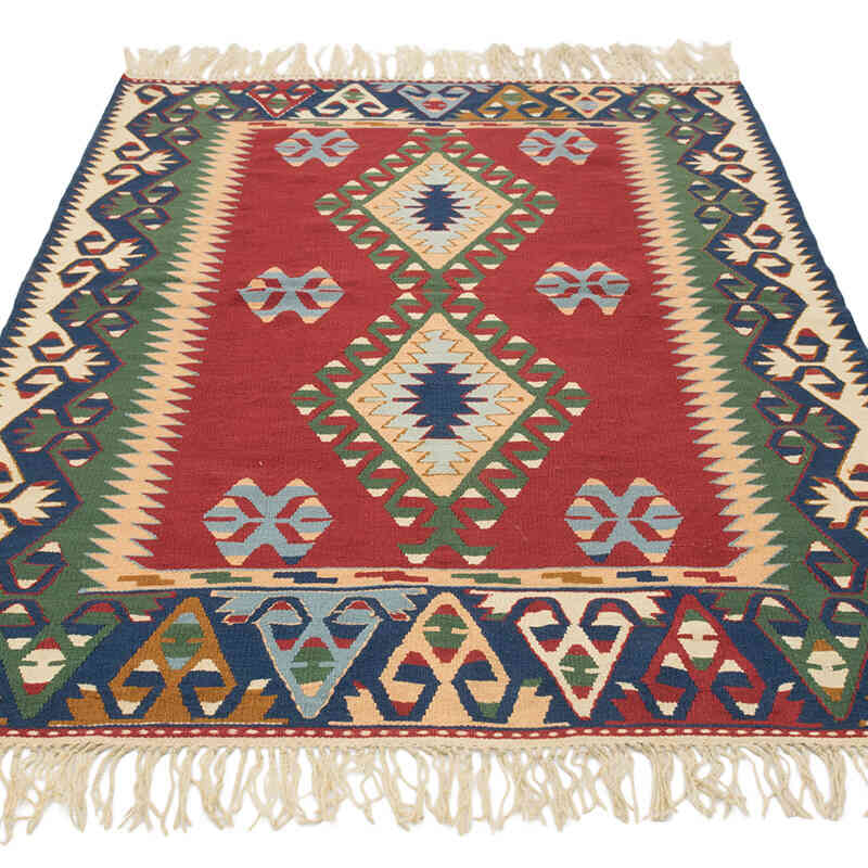 New Handwoven Turkish Kilim Rug - 4'  x 5' 10" (48" x 70") - K0081978