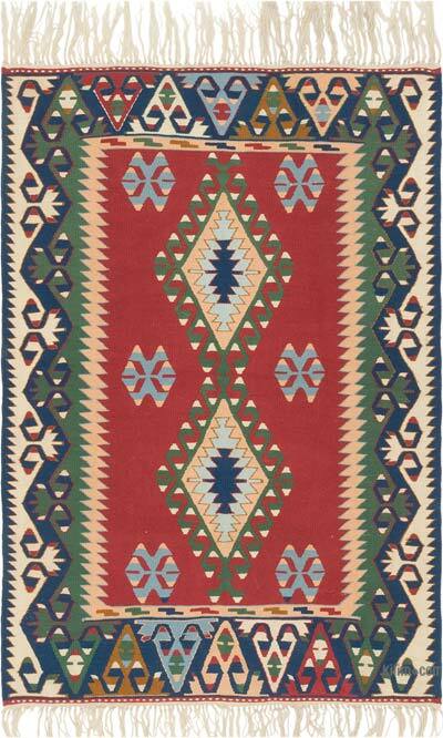 New Handwoven Turkish Kilim Rug - 4'  x 5' 10" (48" x 70")