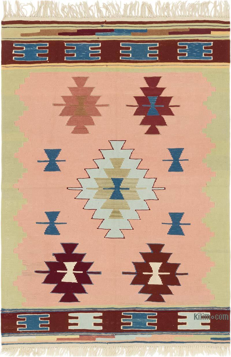 New Handwoven Turkish Kilim Rug - 3' 11" x 5' 8" (47" x 68") - K0081983