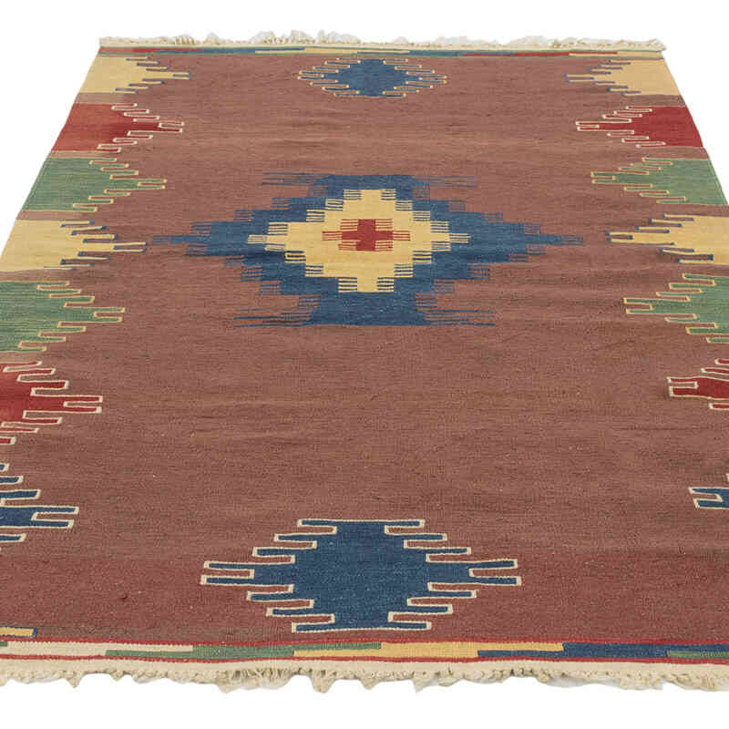New Handwoven Turkish Kilim Rug - 3' 8" x 5' 10" (44" x 70") - K0081988