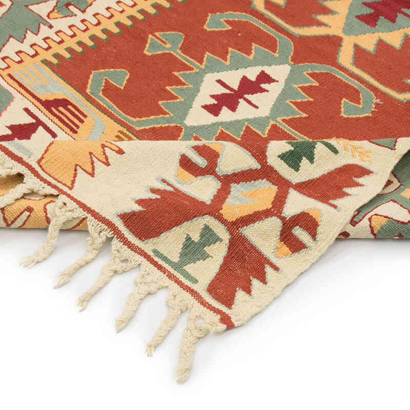 New Handwoven Turkish Kilim Rug - 3' 9" x 6'  (45" x 72") - K0082000