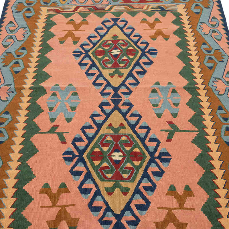 New Handwoven Turkish Kilim Rug - 4'  x 5' 10" (48" x 70") - K0082003