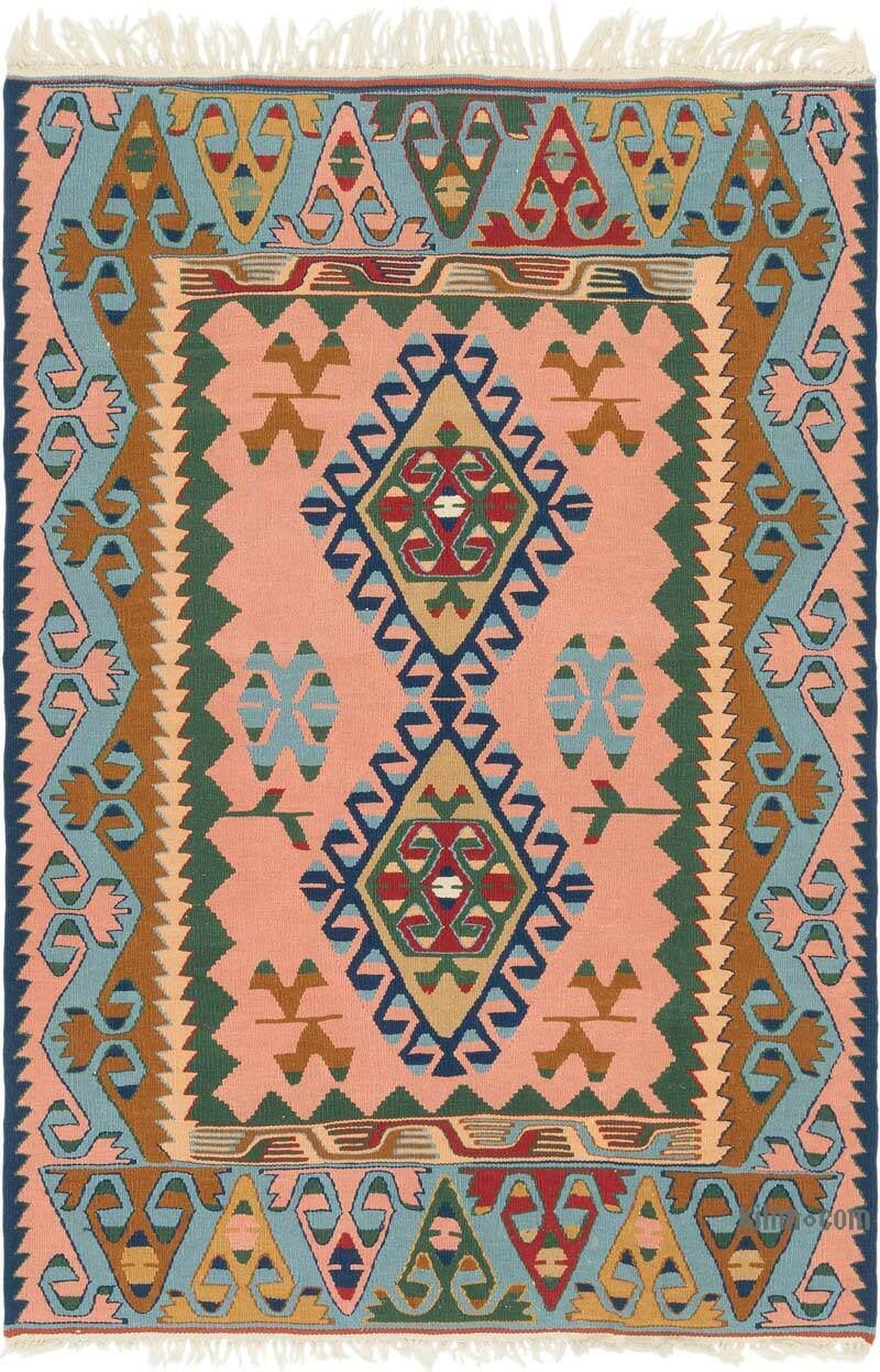 New Handwoven Turkish Kilim Rug - 4'  x 5' 10" (48" x 70") - K0082003