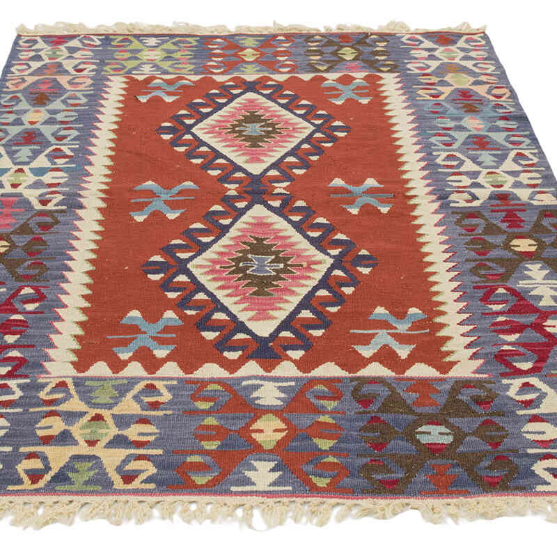 New Handwoven Turkish Kilim Rug - 3' 11" x 5' 10" (47" x 70") - K0082005
