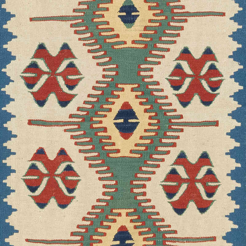 New Handwoven Turkish Kilim Rug - 3' 10" x 5' 5" (46" x 65") - K0082006