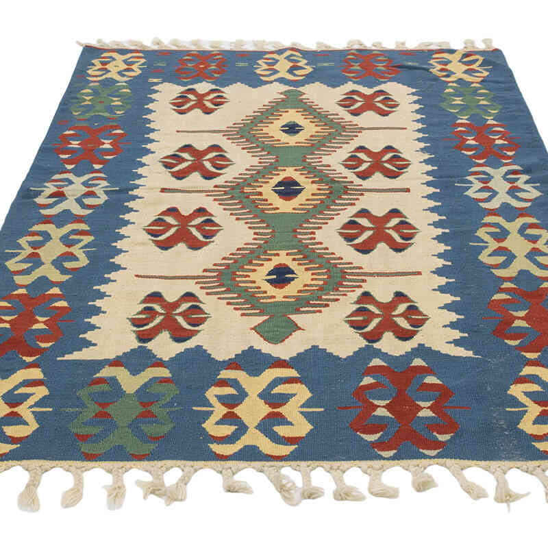 New Handwoven Turkish Kilim Rug - 3' 10" x 5' 5" (46" x 65") - K0082006