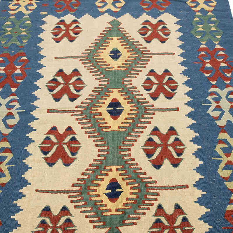 New Handwoven Turkish Kilim Rug - 3' 10" x 5' 5" (46" x 65") - K0082006